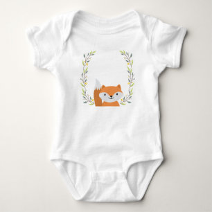 Woodland Forest Fox Baby Onsie Bodysuit