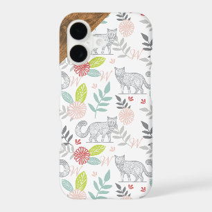 Woodland Forest Fox & Floral Foliage Monogram