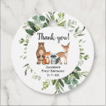 Woodland forest friends animals birthday thank you favour tags<br><div class="desc">For more advanced customisation of this design,  simply select the "Customise It" button above!</div>