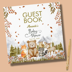 Woodland Forest Friends Baby Shower Guest Book