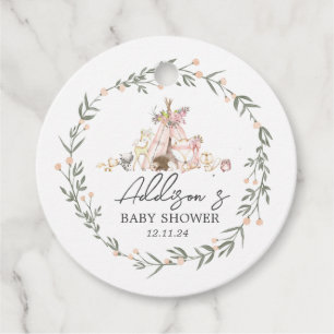 Woodland Forest Friends Favour tag