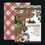 Woodland Forest Friends Kids Birthday Party Invitation<br><div class="desc">customise with any text</div>