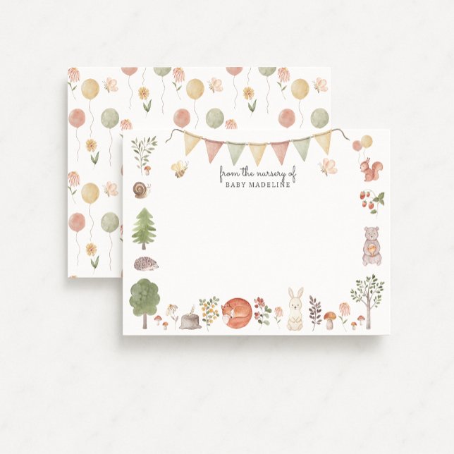 Woodland Forest Friends Nursery Note Card (Creator Uploaded)