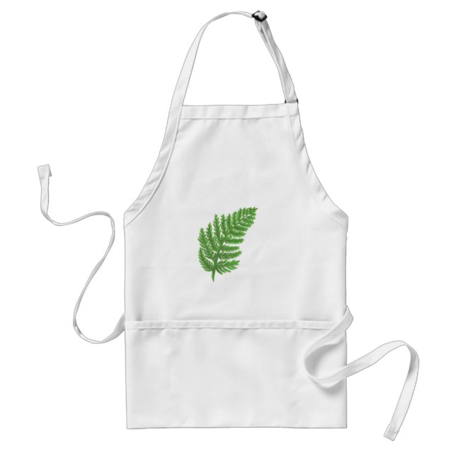Woodland forest green ferns forest ferns leaves standard apron (Front)