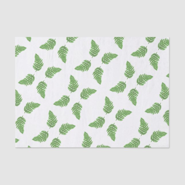 Woodland forest green ferns forest ferns tissue paper (Front)