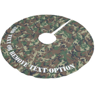 Woodland Forest Military Camouflage Brushed Polyester Tree Skirt