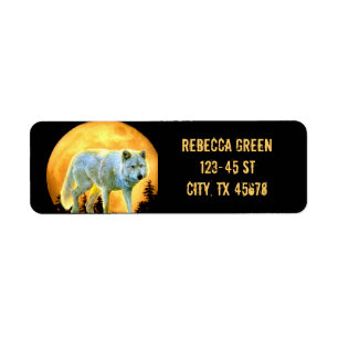 woodland forest moonlight full moon wolf