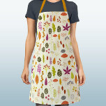Woodland Forest Nature Apron<br><div class="desc">Leaves, berries, pine cones, toadstools, mushrooms and all sorts of woodland forest nature bits and bobs. Original art by Nic Squirrell.</div>