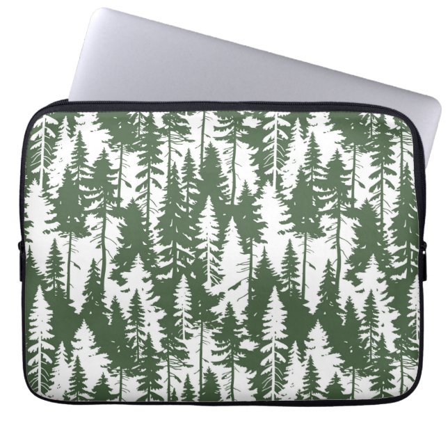 Woodland Forest Pattern Laptop Sleeve (Front)