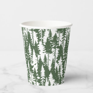 Woodland Forest Pattern Paper Cups