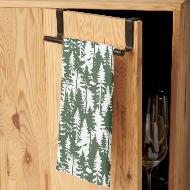 Woodland Forest Pattern Tea Towel (Thirds Fold)