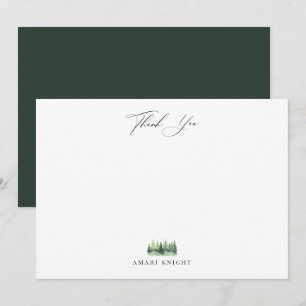 Woodland Forest Trees Thank You Card