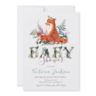 Woodland Forest twin fox Baby Shower