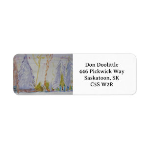 Woodland Forest Watercolor Shipping Labels