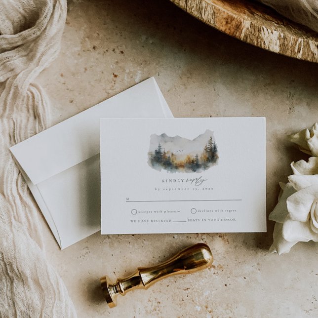 Woodland Forest Wedding RSVP Enclosure Card (Creator Uploaded)
