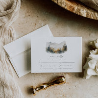 Woodland Forest Wedding RSVP Enclosure Card