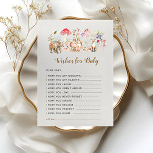 Woodland Forest Wishes for Baby Shower Game