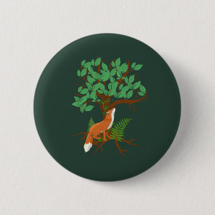 Woodland Fox 6 Cm Round Badge