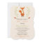 Woodland Fox Baby Shower Invitations