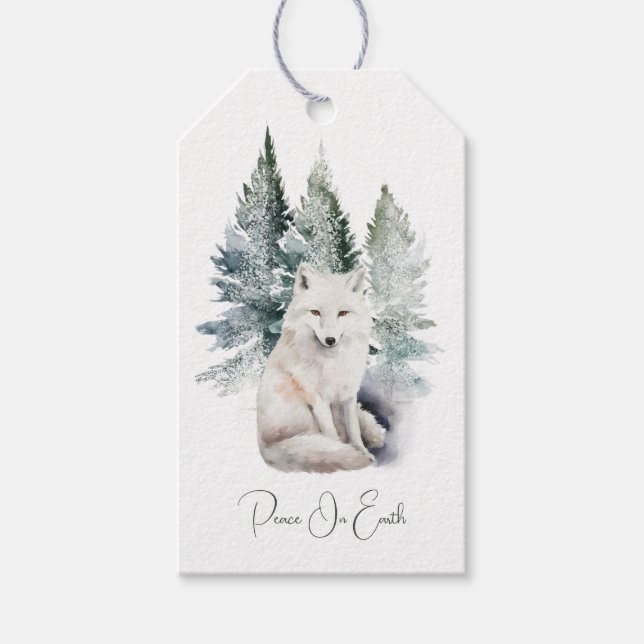 Woodland Fox Christmas Gift Tags (Front)