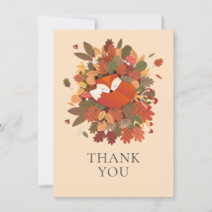Woodland Fox Cub Thank You Card
