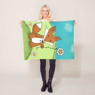 Woodland Fox Little Love for You Fleece Blanket