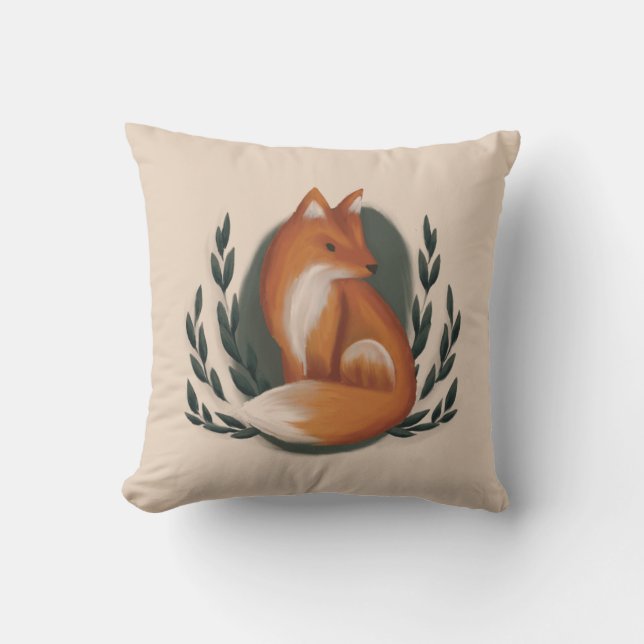 Woodland Fox Nursery Animal Cushion (Front)