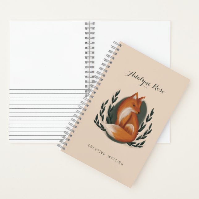 Woodland Fox Nursery Animal Notebook (Inside)