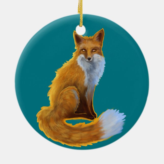 Woodland Fox Ornament (Back)