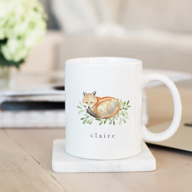 Woodland Fox Personalised Coffee Mug (Creator Uploaded)