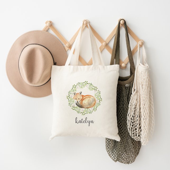 Woodland Fox Personalised Tote Bag (Creator Uploaded)