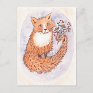 Woodland Fox Postcard