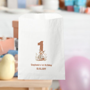 Woodland Fox Reading a Book 1st Birthday Party  Favour Bags