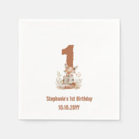  Woodland Fox Reading a Book 1st Birthday Party 