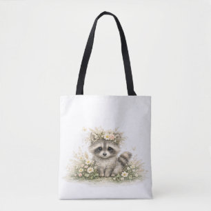 Woodland Friend Raccoon Tote Bag
