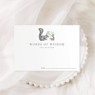 Woodland Friends Baby Shower Advice Cards