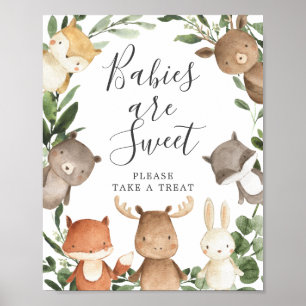 Woodland Friends Baby Shower Babies Are Sweet Sign