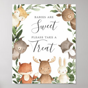 Woodland Friends Baby Shower Babies Are Sweet Sign
