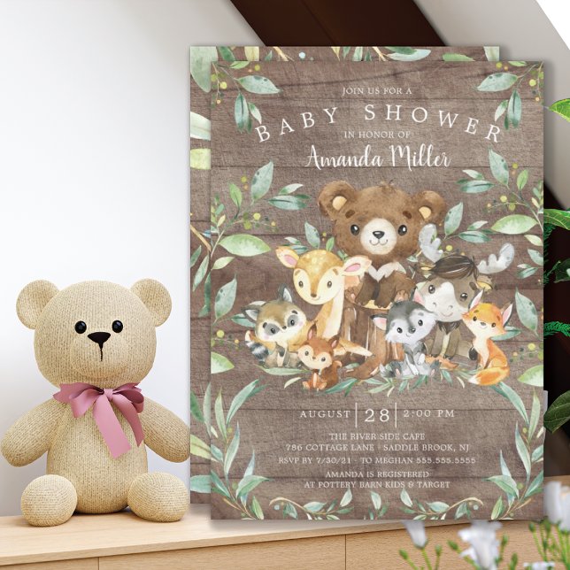 Woodland Friends Baby Shower Invitation (Creator Uploaded)