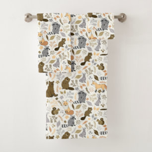 Woodland Friends Bath Towel Set