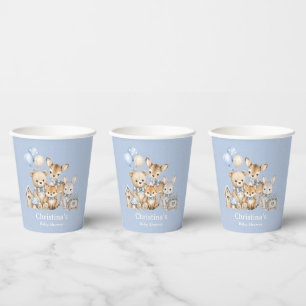 Woodland Friends Boy Baby Shower Paper Cups