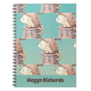 Woodland Friends Cute Baby Hedgehog Notebook