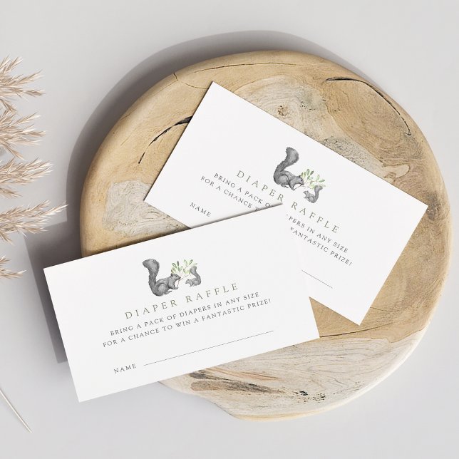 Woodland Friends Diaper Raffle Ticket Cards (Creator Uploaded)