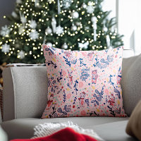 Woodland Friends in Blush Cozy Winter Forest