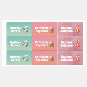 Woodland Friends: Kids Clothing Labels Set