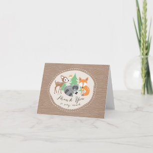 Woodland Friends Thank you Card
