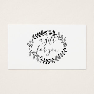 Woodland Garland Black and White Gift Certificate