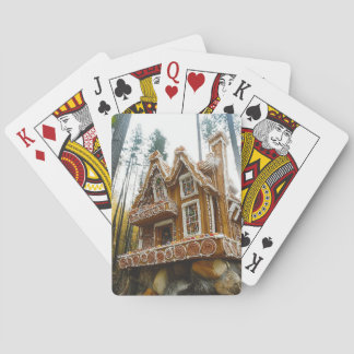 Woodland Gingerbread Mansion Playing Cards