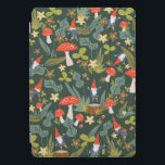 Woodland Gnomes iPad Pro Cover<br><div class="desc">A personalised whimsical green and red woodland themed illustration designed by Shelby Allison featuring a tiny gnome character,  mushrooms,  flowers and foliage.</div>