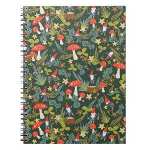 Woodland Gnomes Spiral Notebook